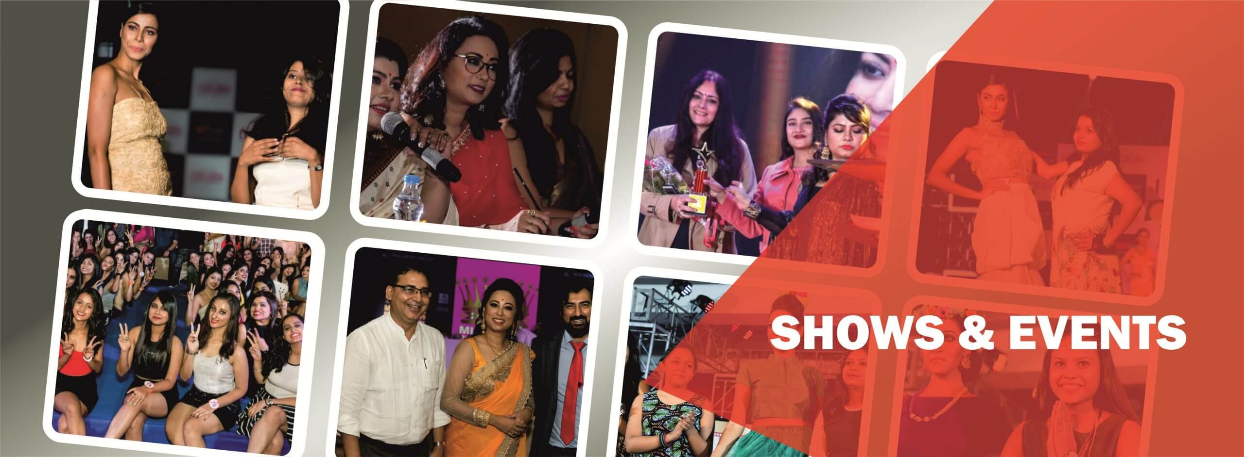 Banner glimpse of fashion shows and events conducted in kolkata y the INIFT institution